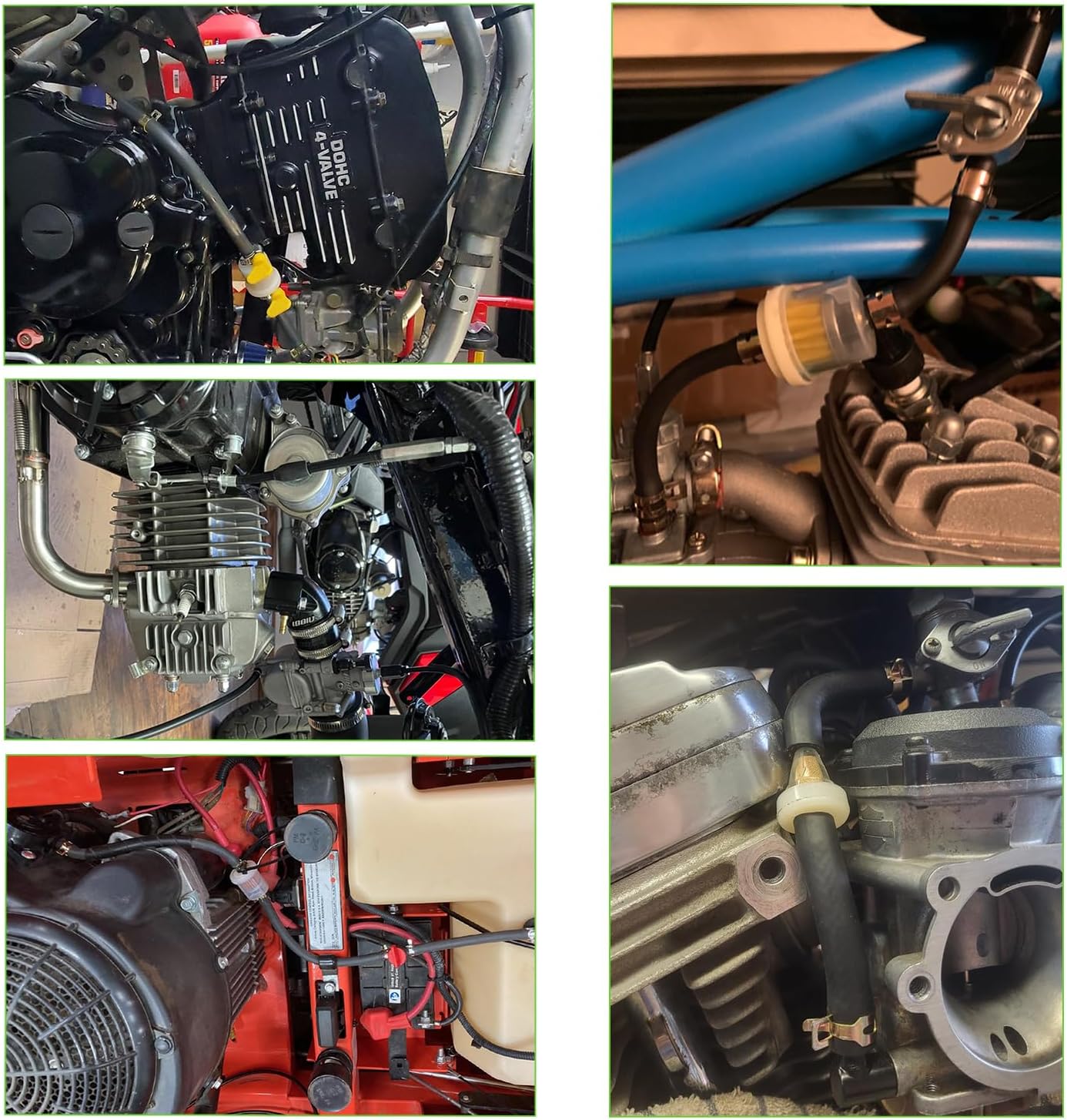 3/16 Inch ID Fuel Line Hose - 10 Feet Fuel Line for Kawasaki Kohler Briggs & Stratton Small Gas Diesel Powersports Engines and Generators w/ 20 Hose Clamps