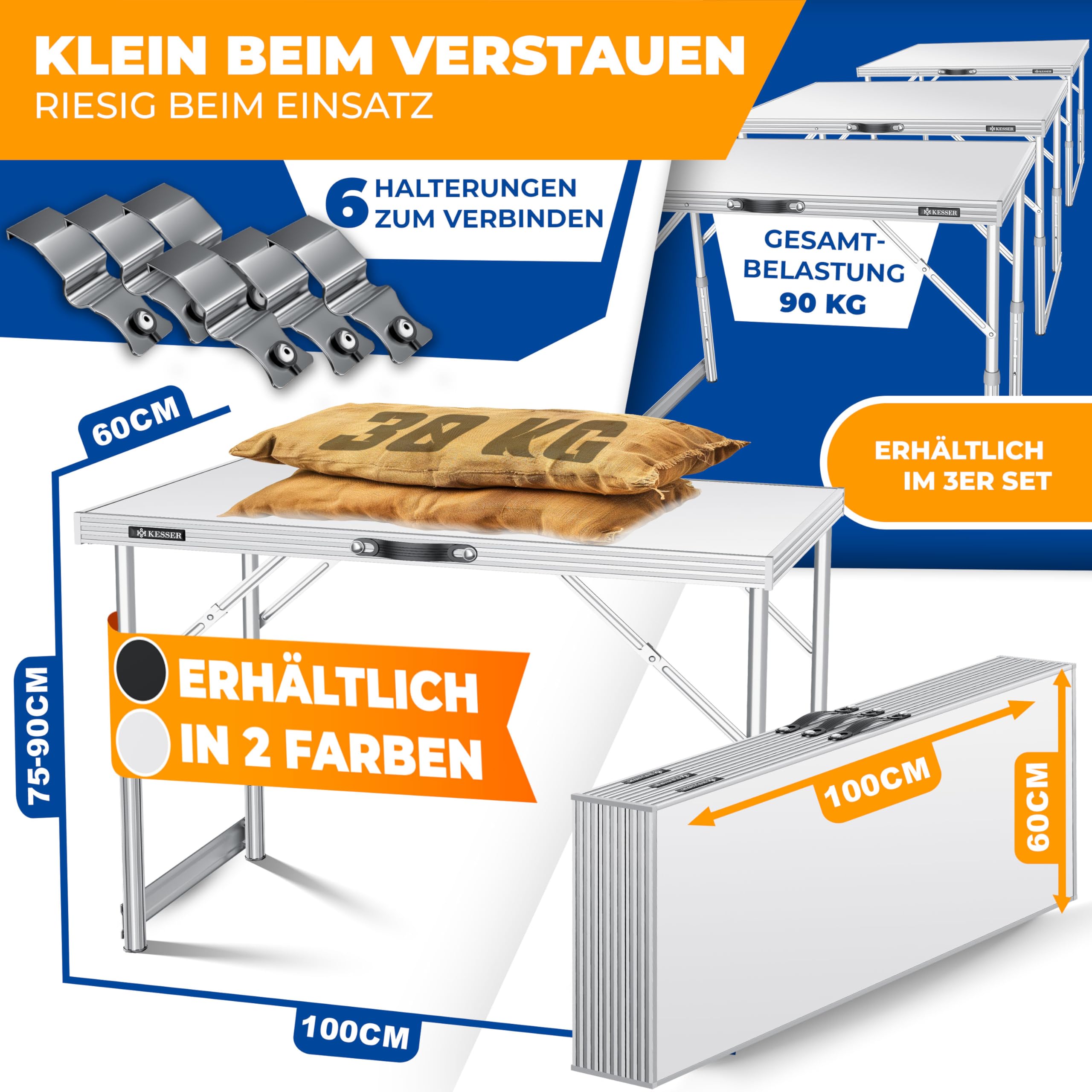 campingtisch set aldi KESSER® Multifunktionstisch Profi 3- teilig, 100 x 60 cm, Tapeziertisch 30kg Tragkraft je Tisch Mit Ausziehfunktion Klapptisch Flohmarktisch Beistelltisch Mehrzwecktisch Baumarkt Farbe:Candy Illusion Cherry (30% Aufpreis) There's much to see Fahrradkörbe
