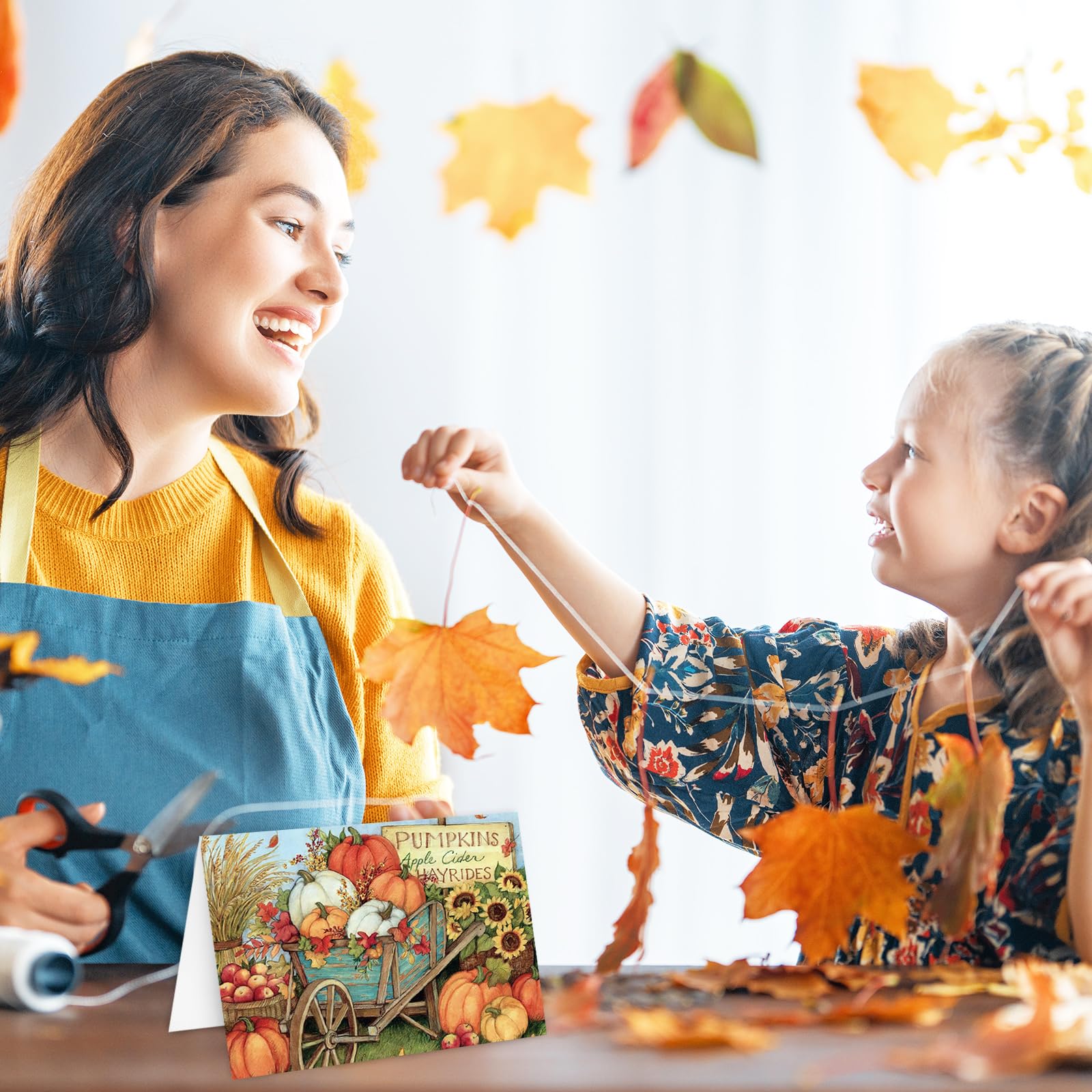 AnyDesign Fall Farmhouse Greeting Cards Set, 36 Packs with Envelopes and Stickers, Rustic Autumn Design, 4 x 6 Inch Cards, Suitable for All Occasions - Image 7