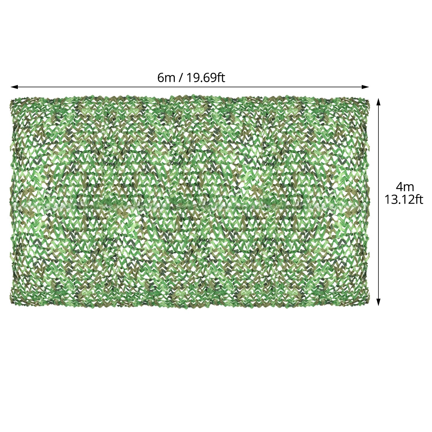 QWORK Red de Camuflaje 4m x 6m, Red Camuflaje Sombra Exterior, para Caza al Aire Libre