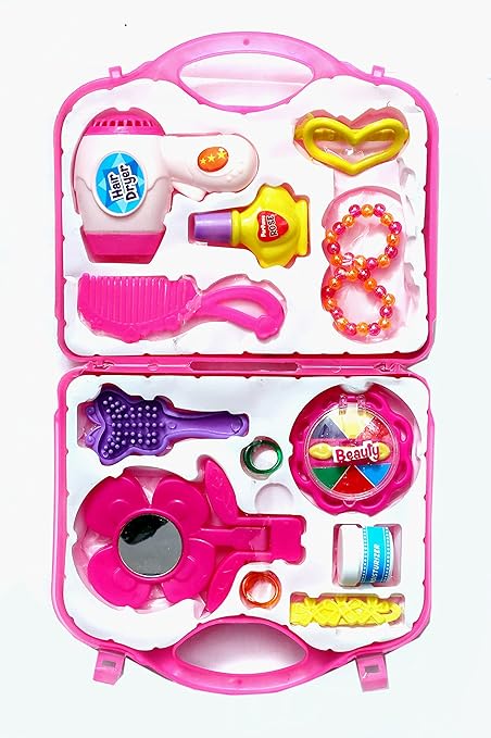 NAZANIA 28 Beauty Set for Girls,Make up Set for Kids, Girls Make Up Toy Set Pink Beauty Make Up