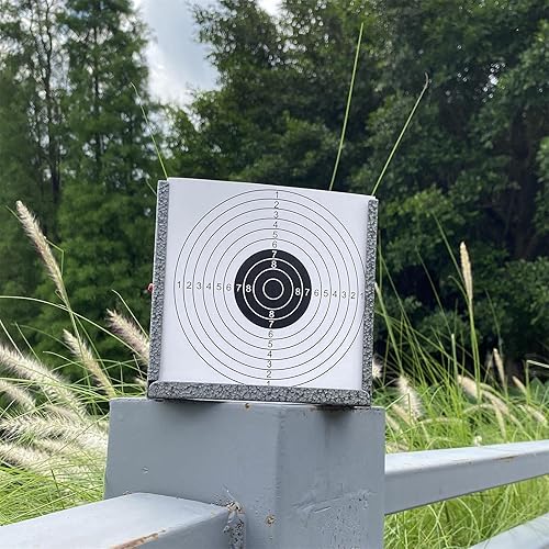 Miniatura 9 de Atflbox BB - Objetivo de trampa para armas con 20 blancos de papel y 100 papeles blancos negros