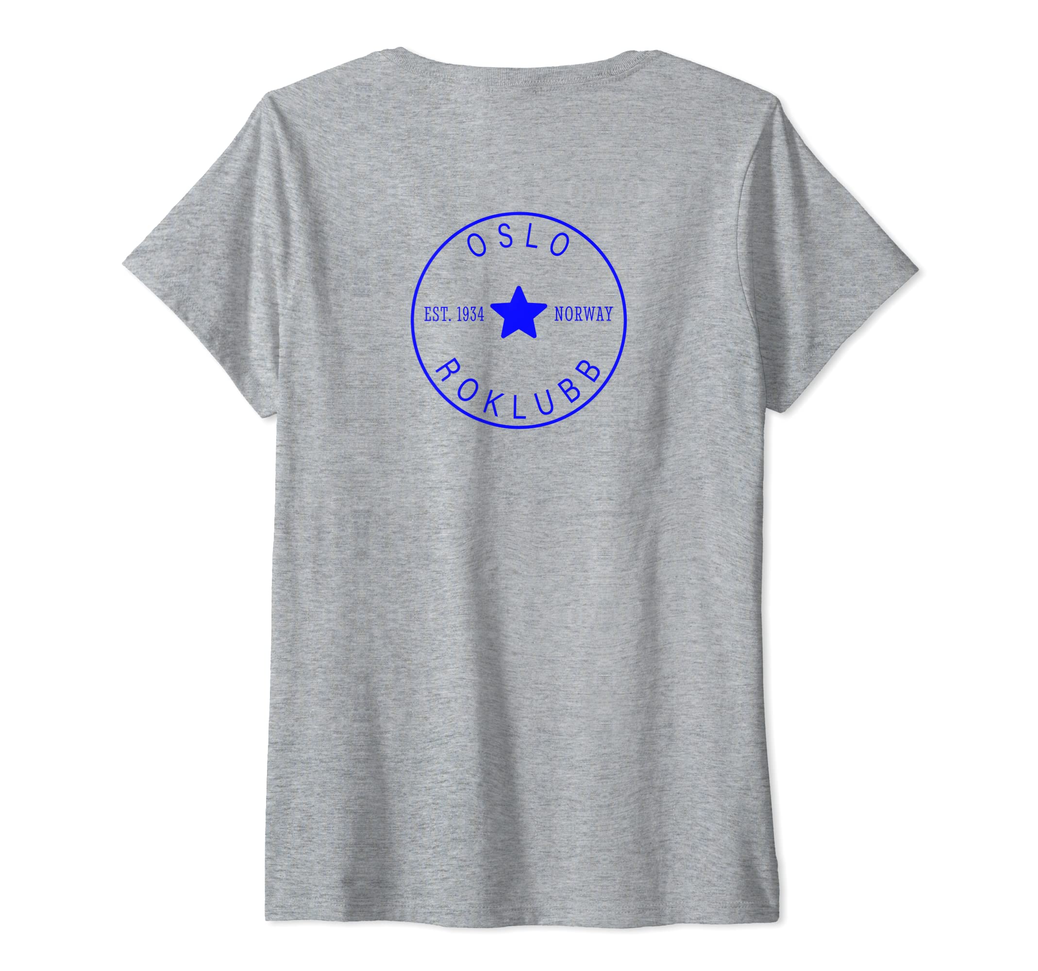 Womens Oslo Roklubb Logo Sculling Crew Flat Water Rowing Boat Gear V-Neck T-Shirt