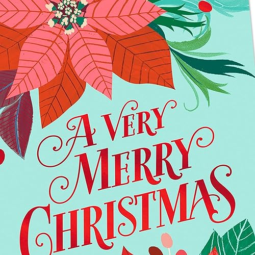 Miniatura 5 de Hallmark Paquete de dinero de Navidad o tarjeteros de regalo, Poinsettias Very Merry (10 tarjetas con sobres)