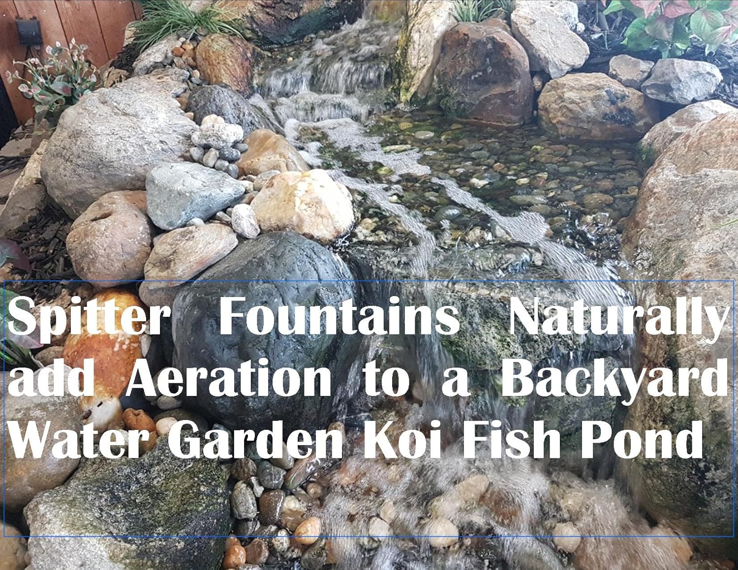 Dancing Koi Pond Spitter Fountain Statue, Verdigris Color, Polyresin Waterscape Sculpture, Suitable for Water Garden Koi Fish Ponds, Gardens, Patios, or Pool