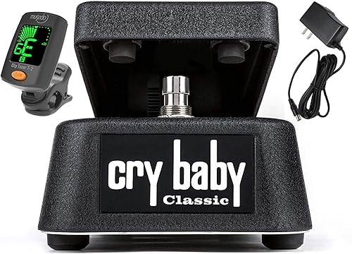 Briskdrop Dunlop GCB95F Cry Baby Classic Wah Pedal Bundle con fuente de alimentación y sintonizador