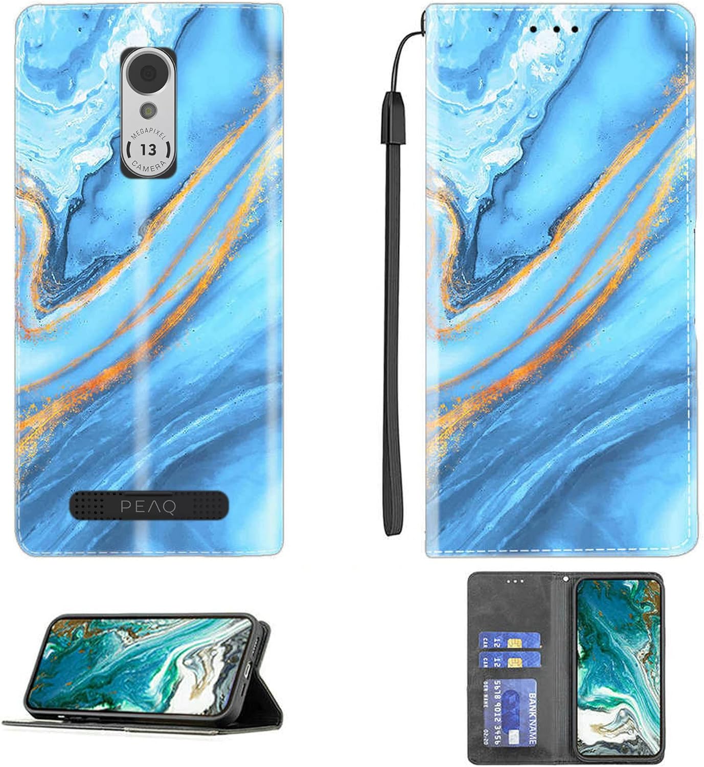 Case for Peaq PSP 400 Case Compatible with Peaq PSP 400 Phone Case Cover PU Leather Kickstand Magnetic Wallet Case CPT11