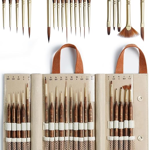 Artify Extreme Detail Paint Brushes, Miniature Paint Brushes for Models &amp; Art Painting, 20pcs Mini Small Paint Brushes for...