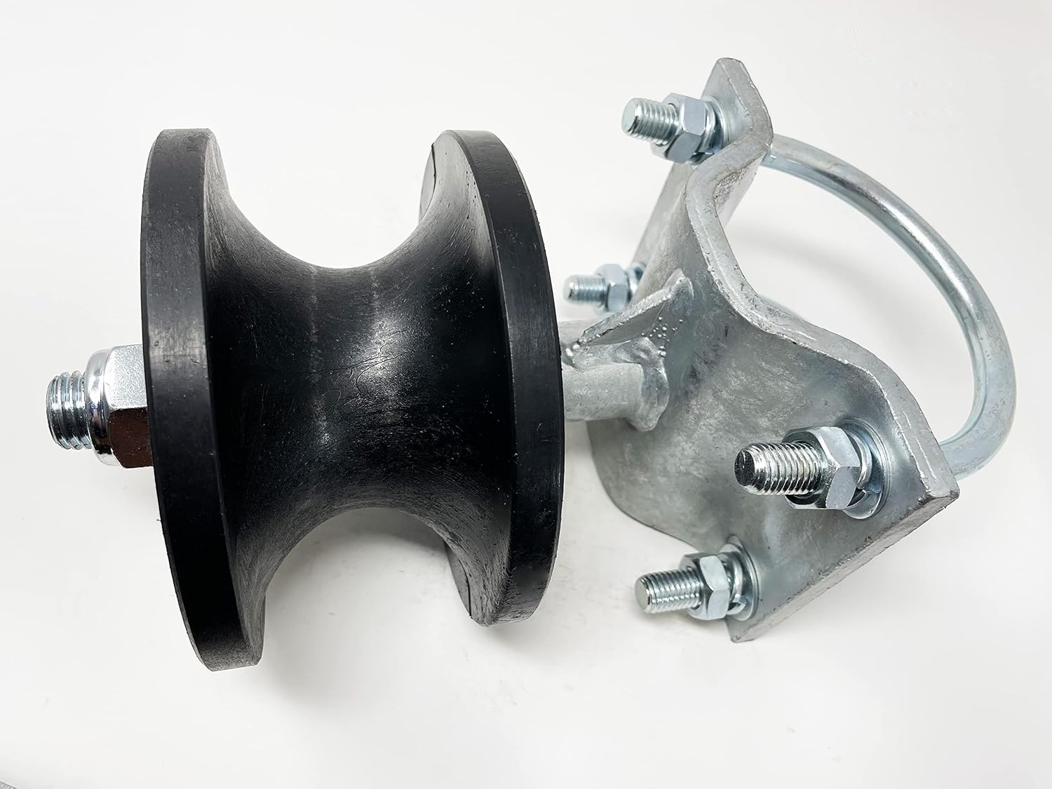 4" Cantilever Gate Roller 2" Round Post Heavy Duty Nylon for Chain Link Fence