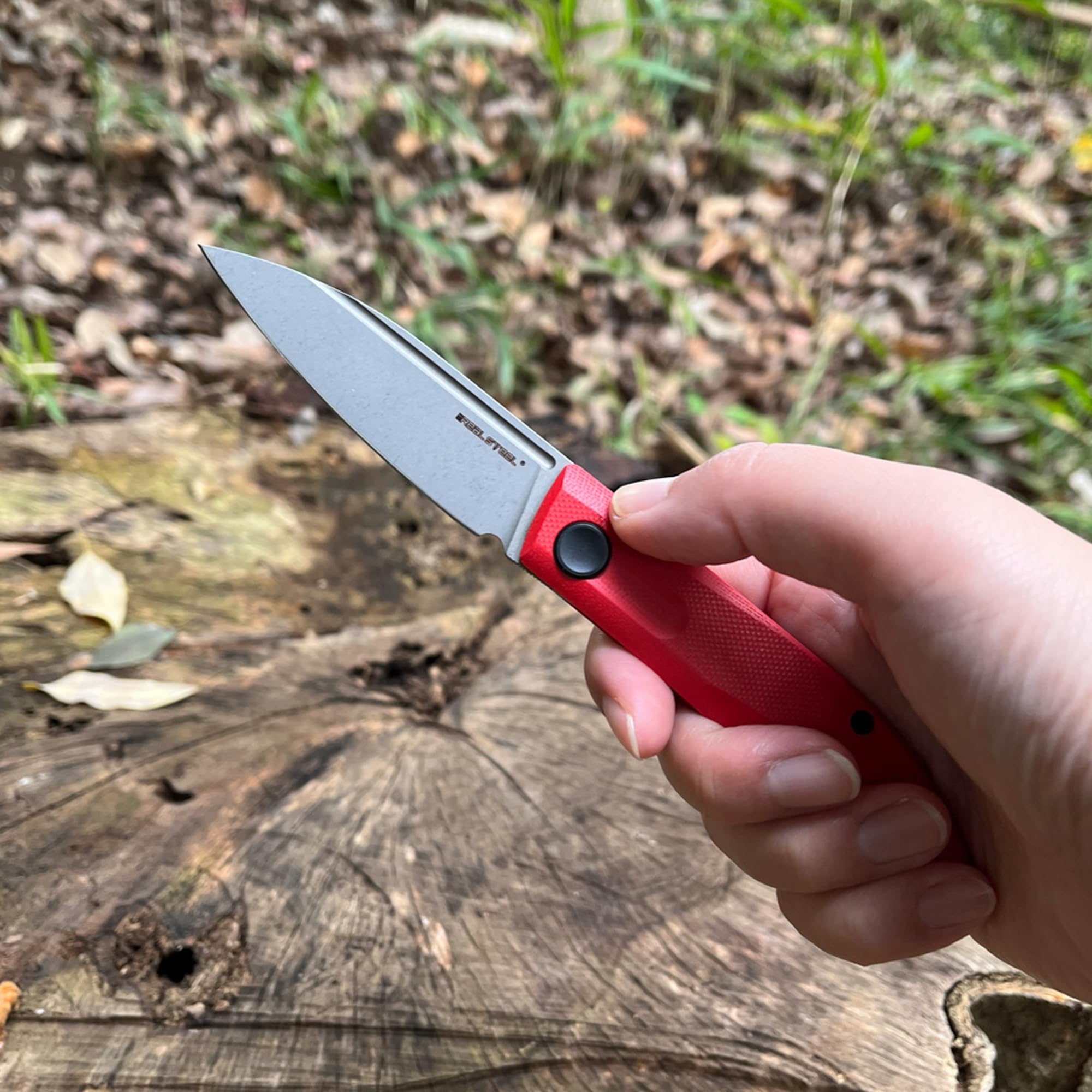 Amazon | 【国内正規品】UMAREX ナイフ REALSTEEL Stella Red/Graywash 