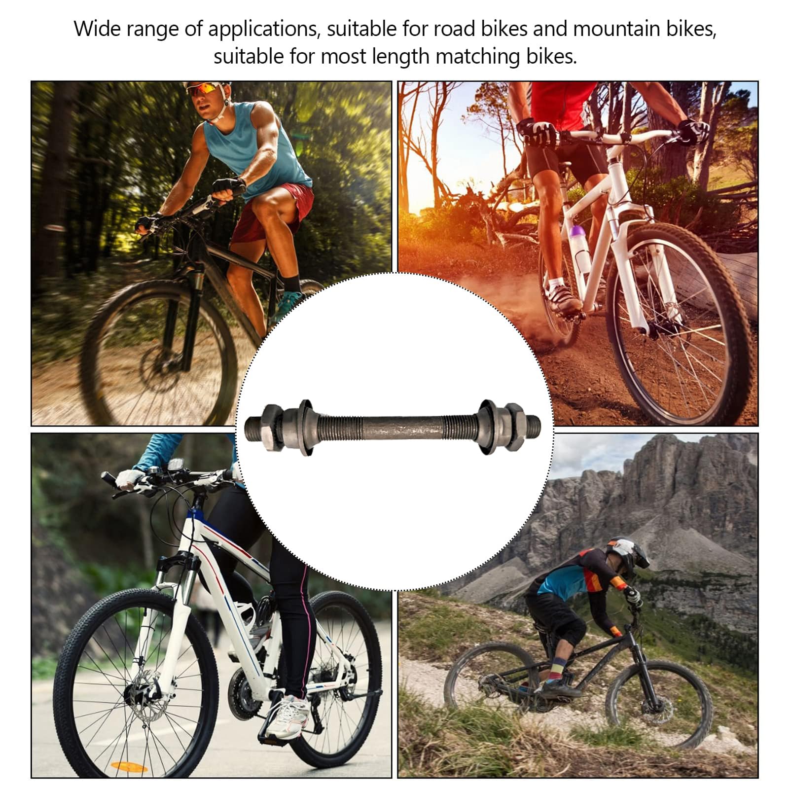 Amazon.co.jp: 自転車ハブアクスル、自転車中空シャフトフロント
