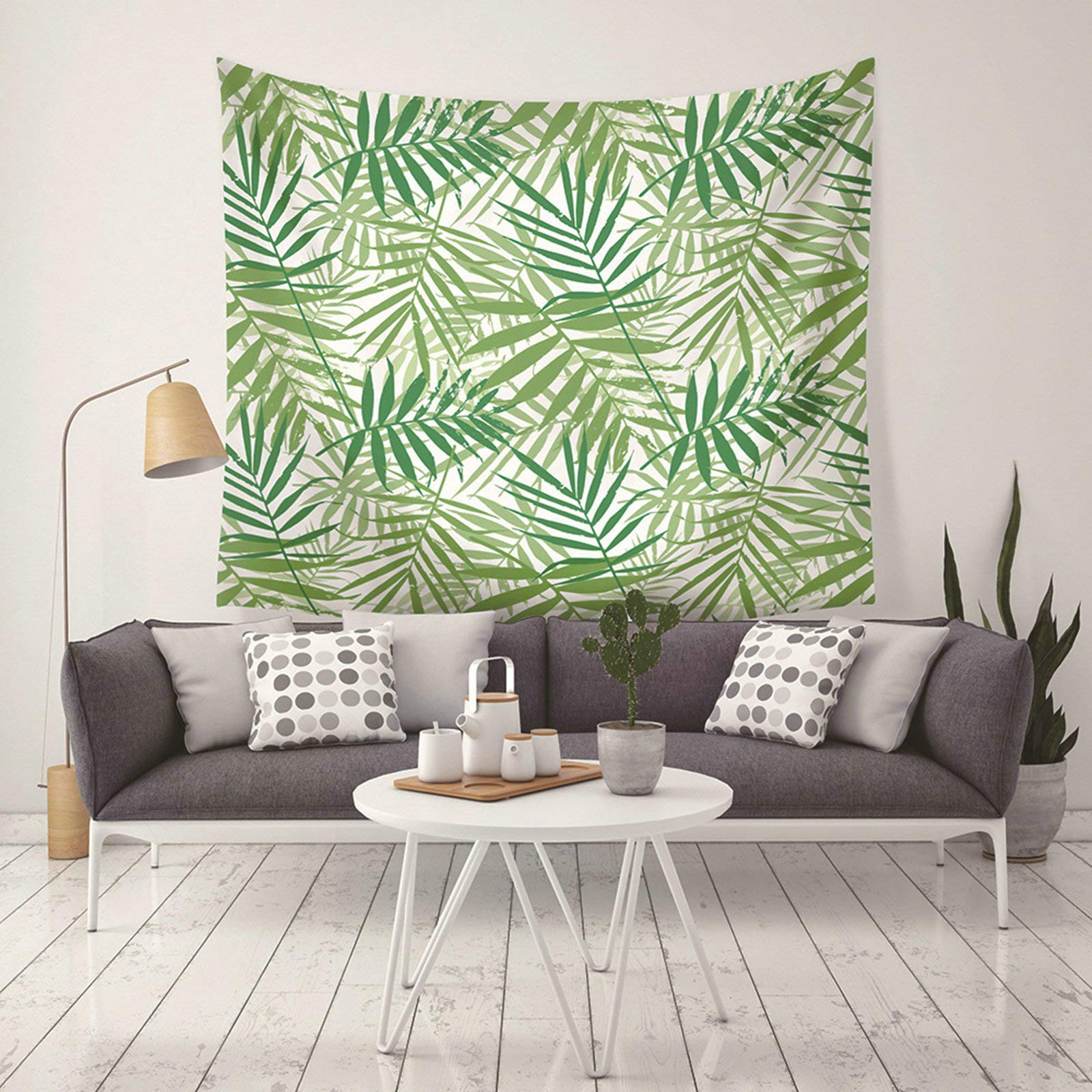 Tapices para colgar en la pared KnSam de poliéster, hojas tropicales y diseño de 200 x 150 cm