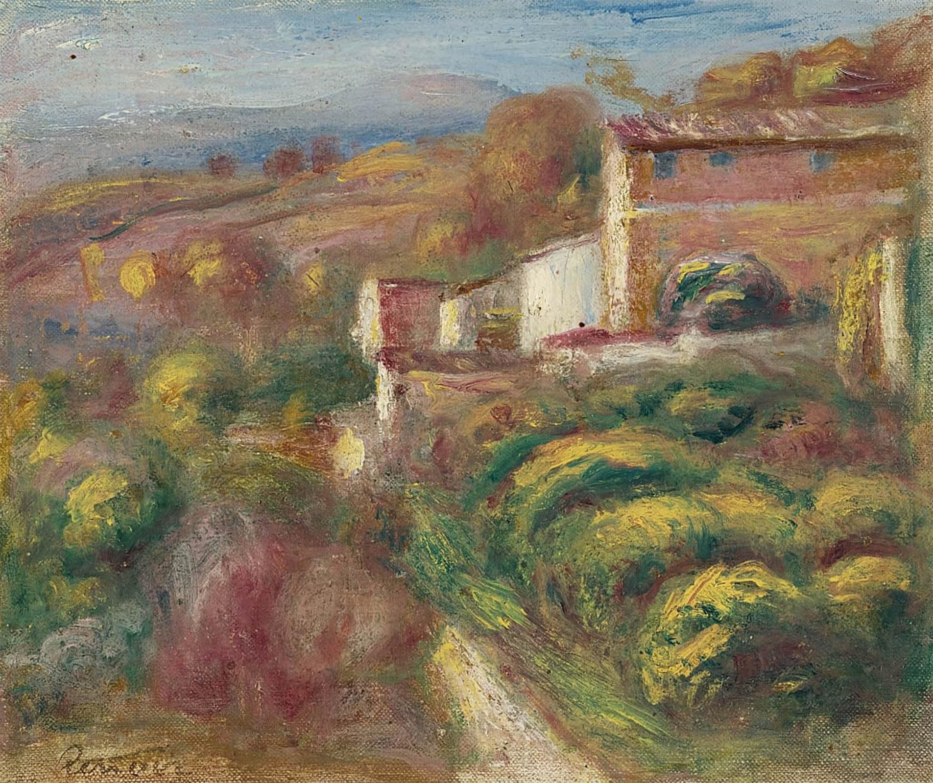 SERENDIPITP Vintage Wall Art Canvas Nordic Poster Canvas Print Picture House of the Post by Pierre Auguste Renoir Wall Art Poster for Home Decor 60x90cm