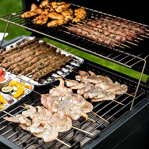 Miniatura 3 de CompoBambu Brochetas de bambú natural  100 palitos de madera de 12 pulgadas para barbacoa, brochetas de barbacoa para aperitivos, plantas pequeñas,