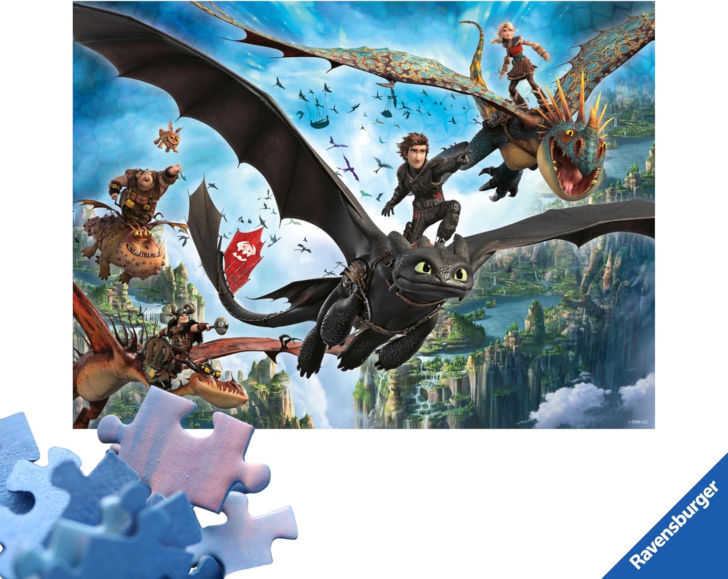 Kinderpuzzle 150 XXL Teile - Dragons - Drachen und Helden