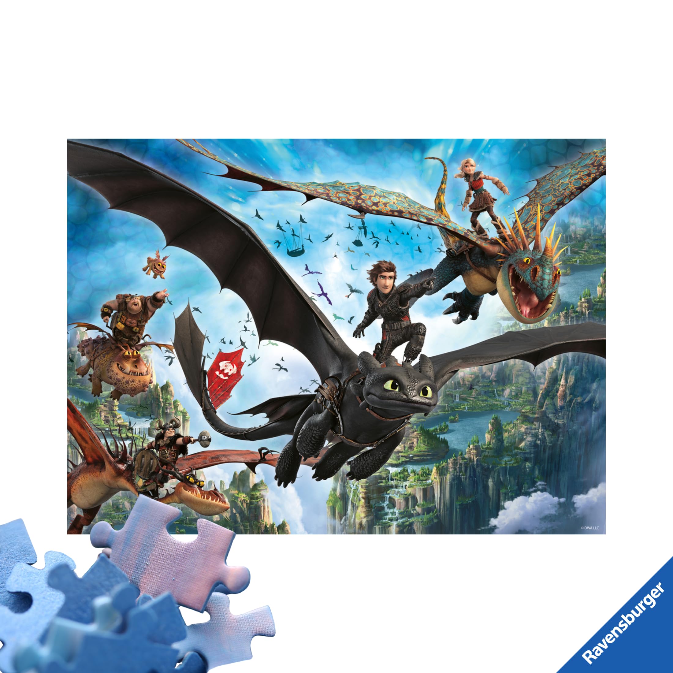 Ravensburger How to Train your Dragon XXL 150 piece Jigsaw Puzzle for Adults and Kids Age 7 Years Up, Weiß, 150 pezzi, 49.3 x 36.2 cm - Image 2