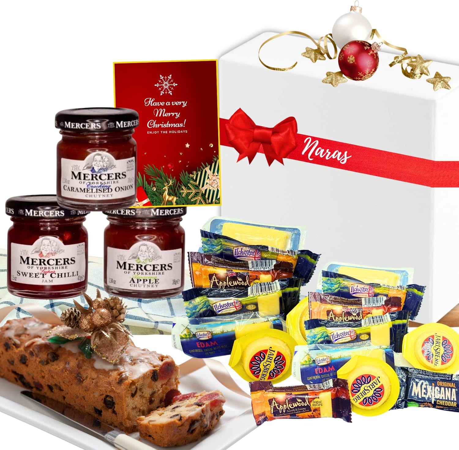 Cheese Hamper Gift Set 24x Ilchester Cheese Selection, 3x Chutney