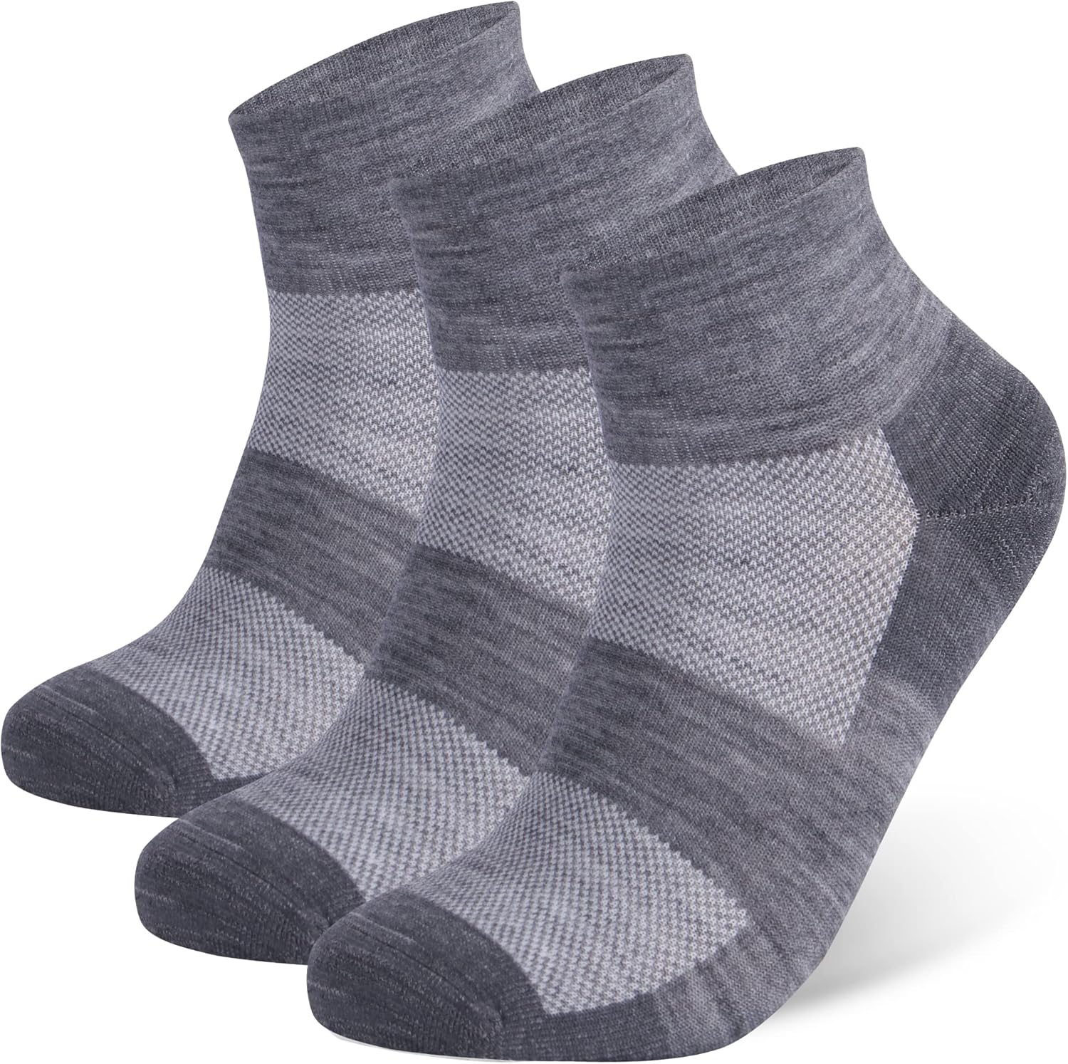 90% Merino Wool Socks for Men and Women,Casual Breathable Soft,3 Pairs