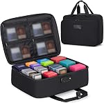 Rexmica MTG Porte-bags de Deck de carte compatible avec la magie La collecte des cartes, cartes contre l'humanité et autres jeux de cartes, jouer boîte de rangement de la carte avec serrure combinée, noir