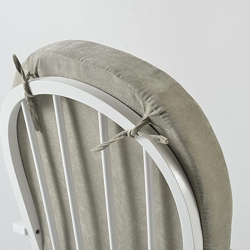 Miniatura 7 de Gxcevsou Mecedora para guardería mecedora de madera de goma simple con cojín y bolsillos moderna silla tapizada de espuma de alta densidad para