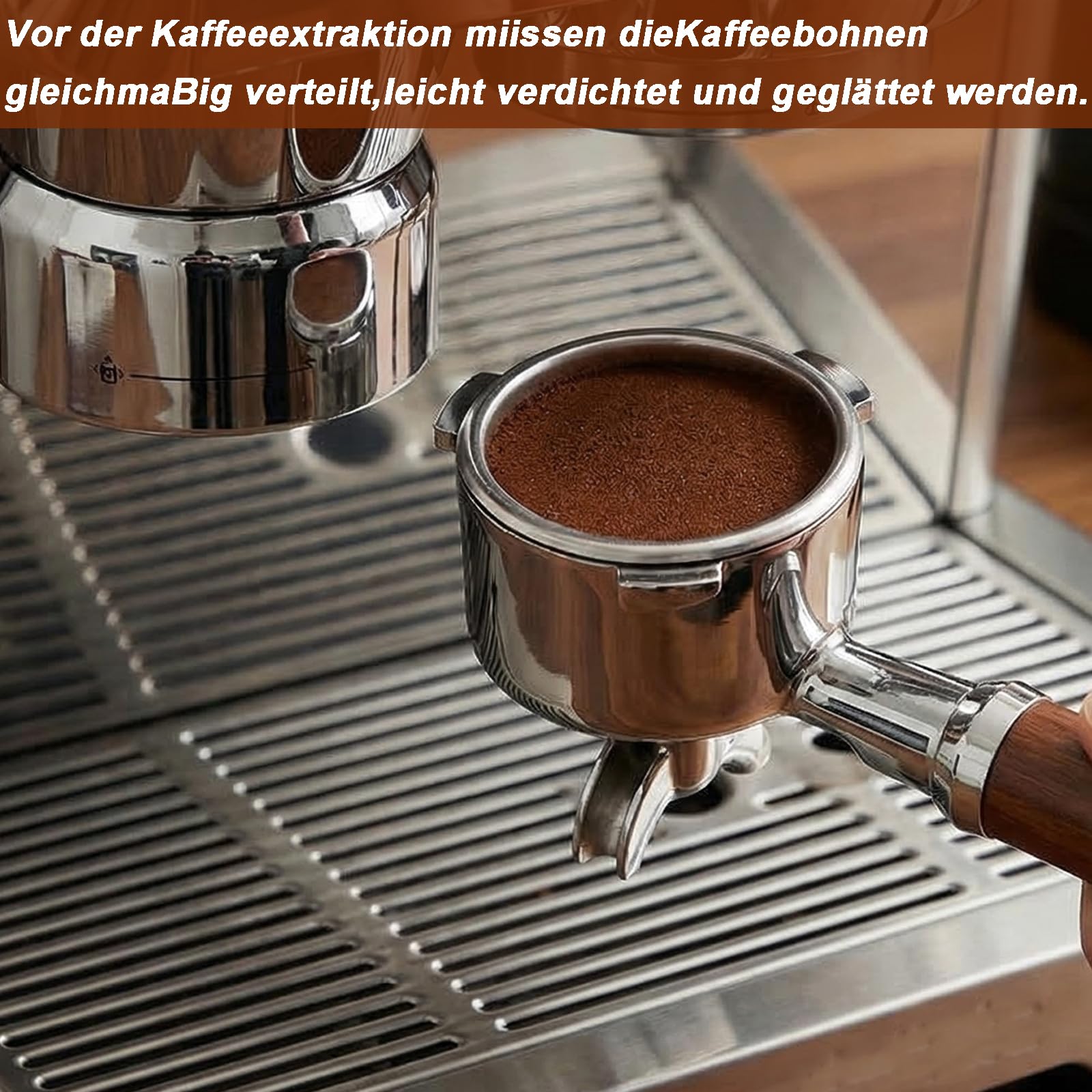 51mm Siebträger für De'Longhi La Specialista EC9335/EC9665, Doppelauslauf