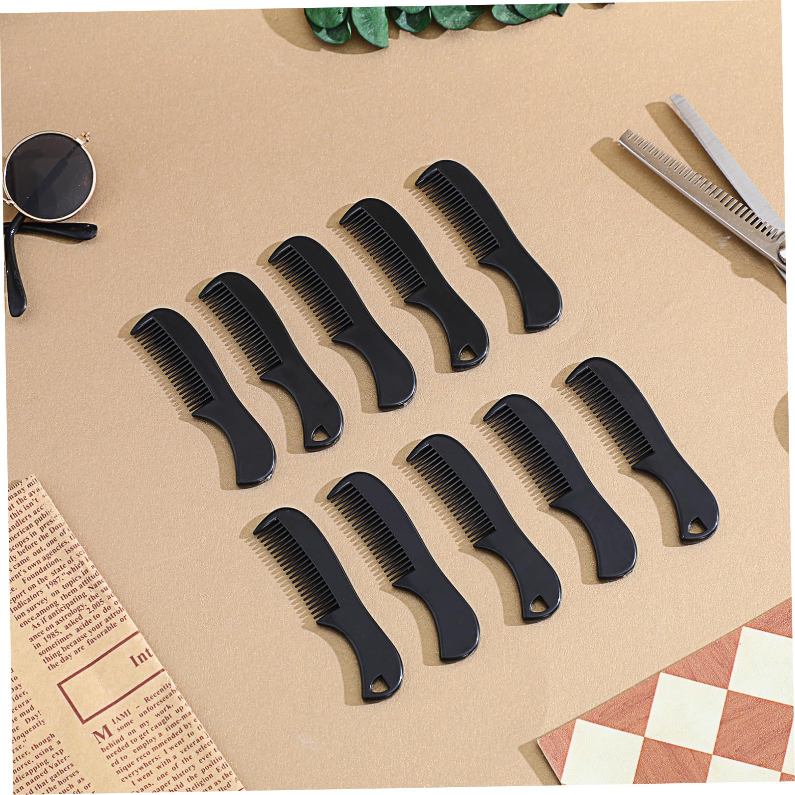 WOONEKY 50stücke Teiliges Bartkamm Pocket Comb Für Für Und Haargestaltung Ergonomisches Design Tragbar Für Pflege Unterwegs Antistatisch Und Rutschfest