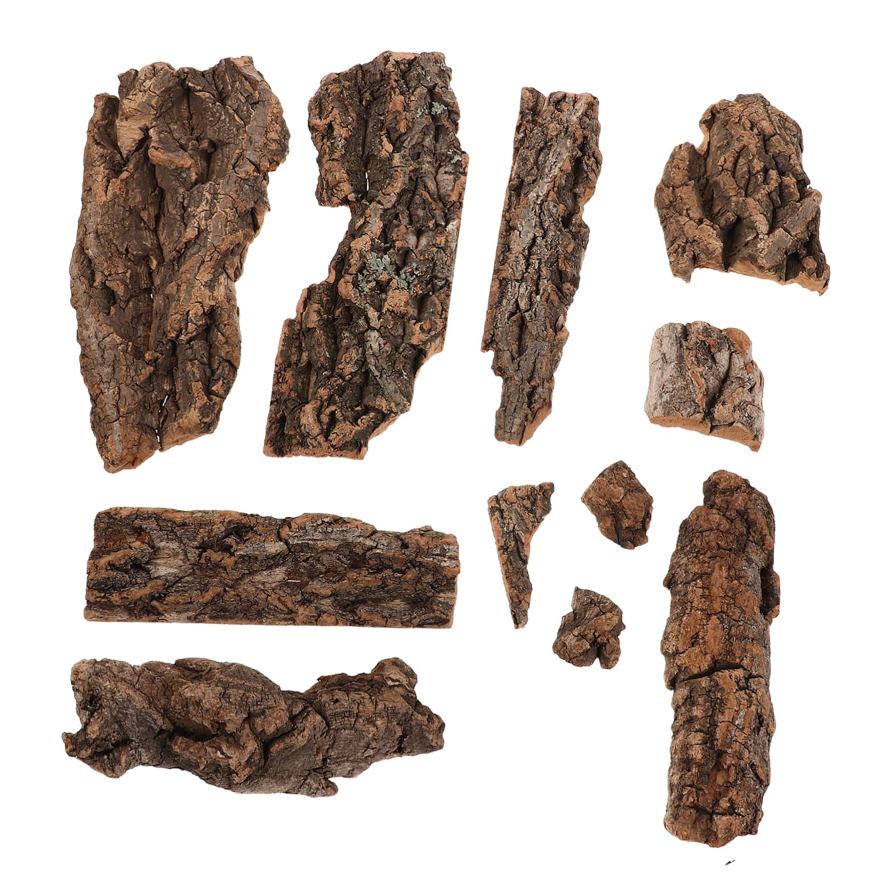 COLLBATH Corteza Natural de Champán para Terrarios de Reptiles y Acuarios, Material de Corteza Marrón Forma Aleatoria Que Promueve Comportamientos Naturales