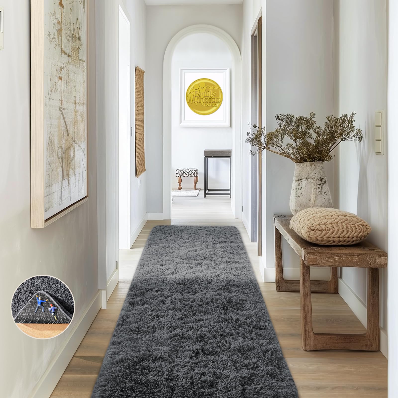 Amazon.com: Ophanie Runner Rug for Hallway, 2x6 Upgrade Non-Slip