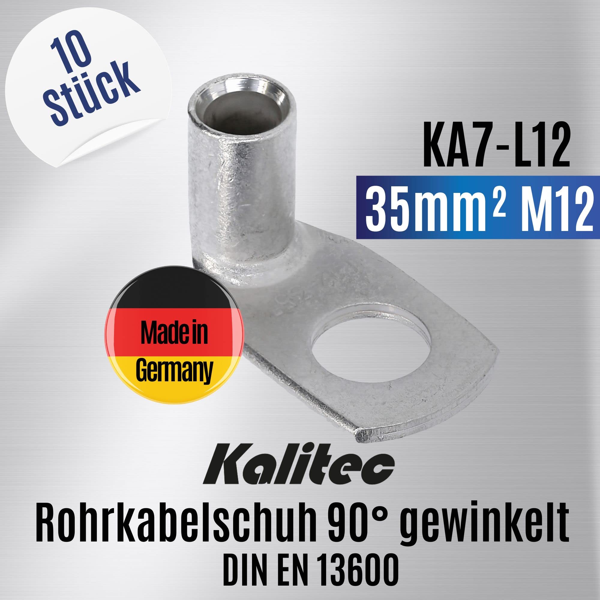 Capicorda Di Potenza 35 Mm² - 6 Pezzi, Foro M10, Rame Stagnato Per Cavi Elettrici - Foto 6