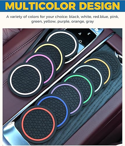 Miniatura 6 de 4 posavasos para automóvil, accesorios para el interior del automóvil, posavasos antideslizantes de 2.75 pulgadas para la mayoría de vehículos