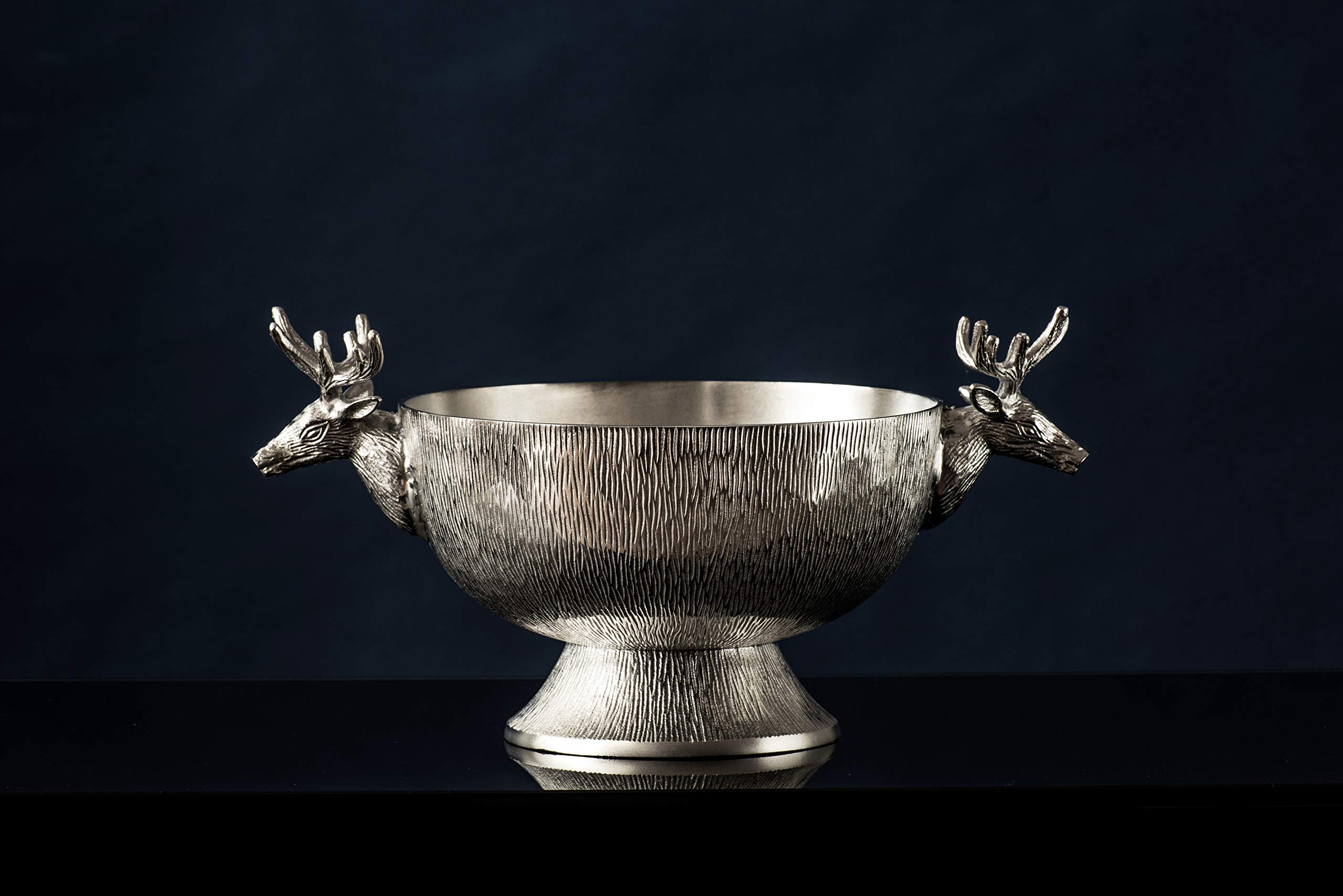 Premier Housewares Bol à Punch, Cerf Finition Nickel