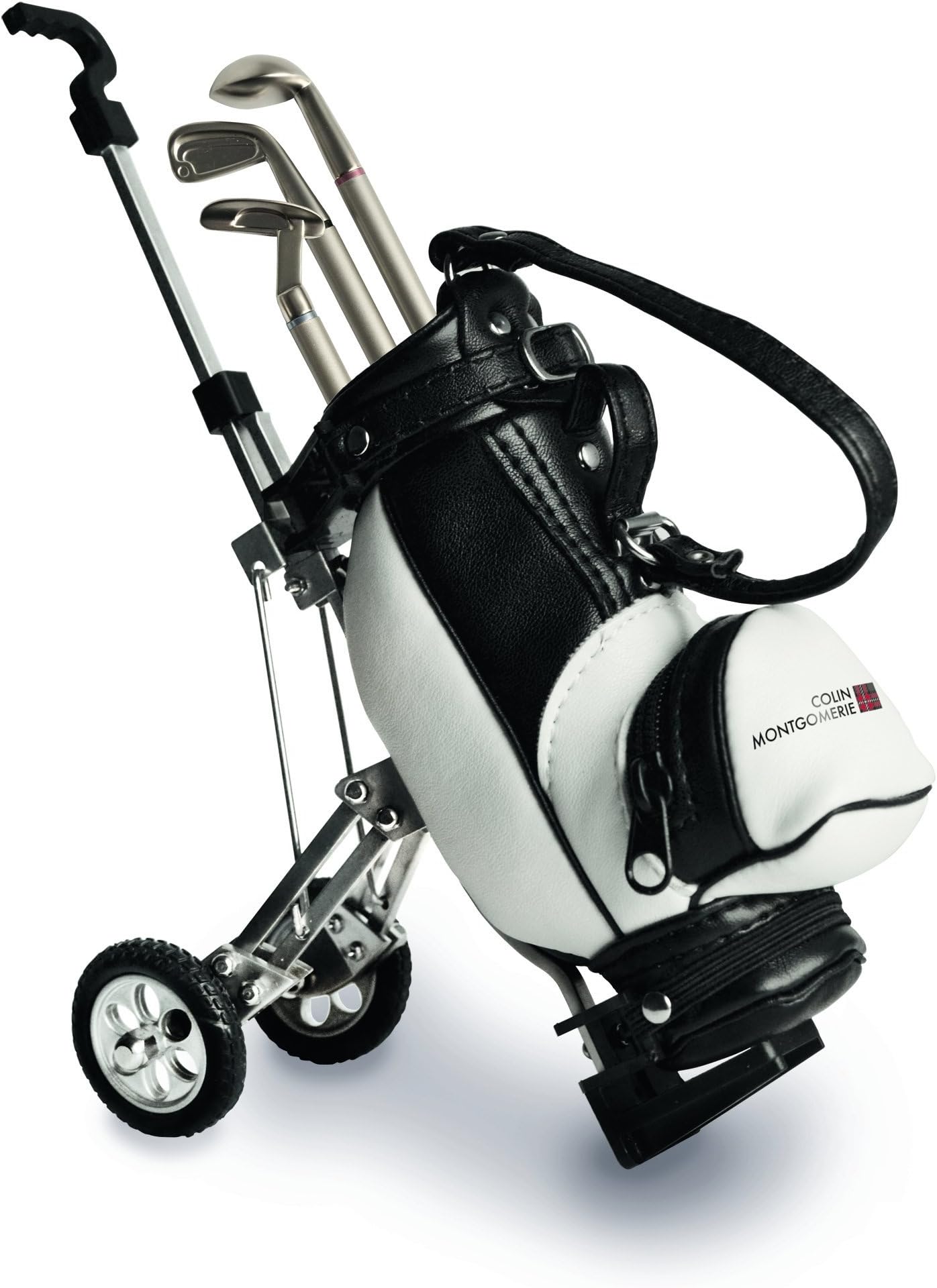 Colin Montgomerie Desktop Golf Bag and Pen Set - Black