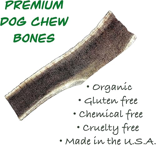 Miniatura 4 de Deer Valley - Masticables para perros, cuernos masticables de una sola división (tamaño grande, 6-8 pulgadas de largo) todo natural para dentición y