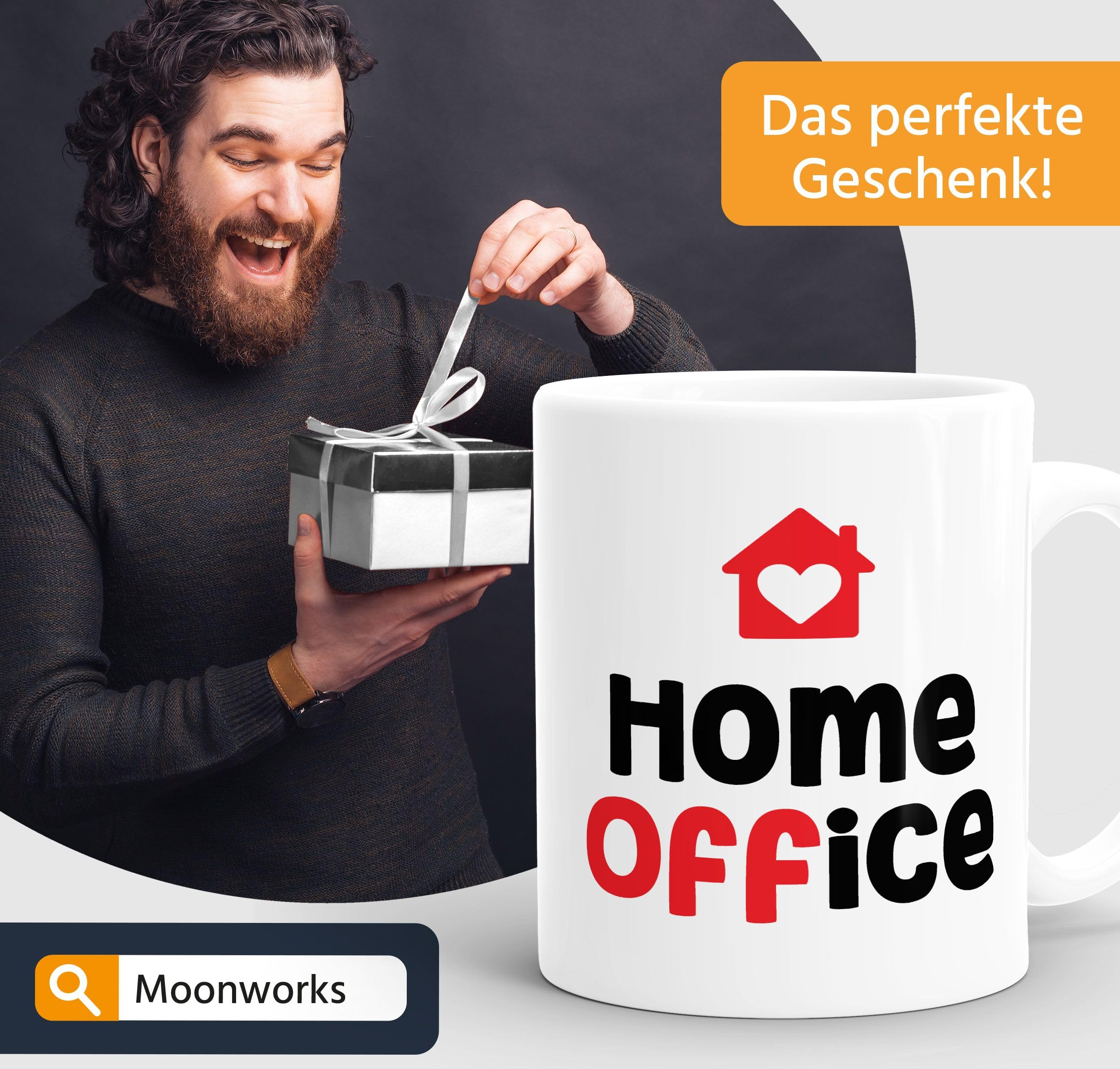 MoonWorks® Kaffeetasse Mit Spruch „Herr, Lass Hirn Regnen“ – Lustige Bürotasse, Spülmaschinengeeignet