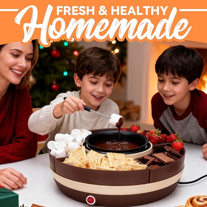 Máquina de Fondue de Chocolate y Queso JoyMech, 4 Secciones miniatura 2