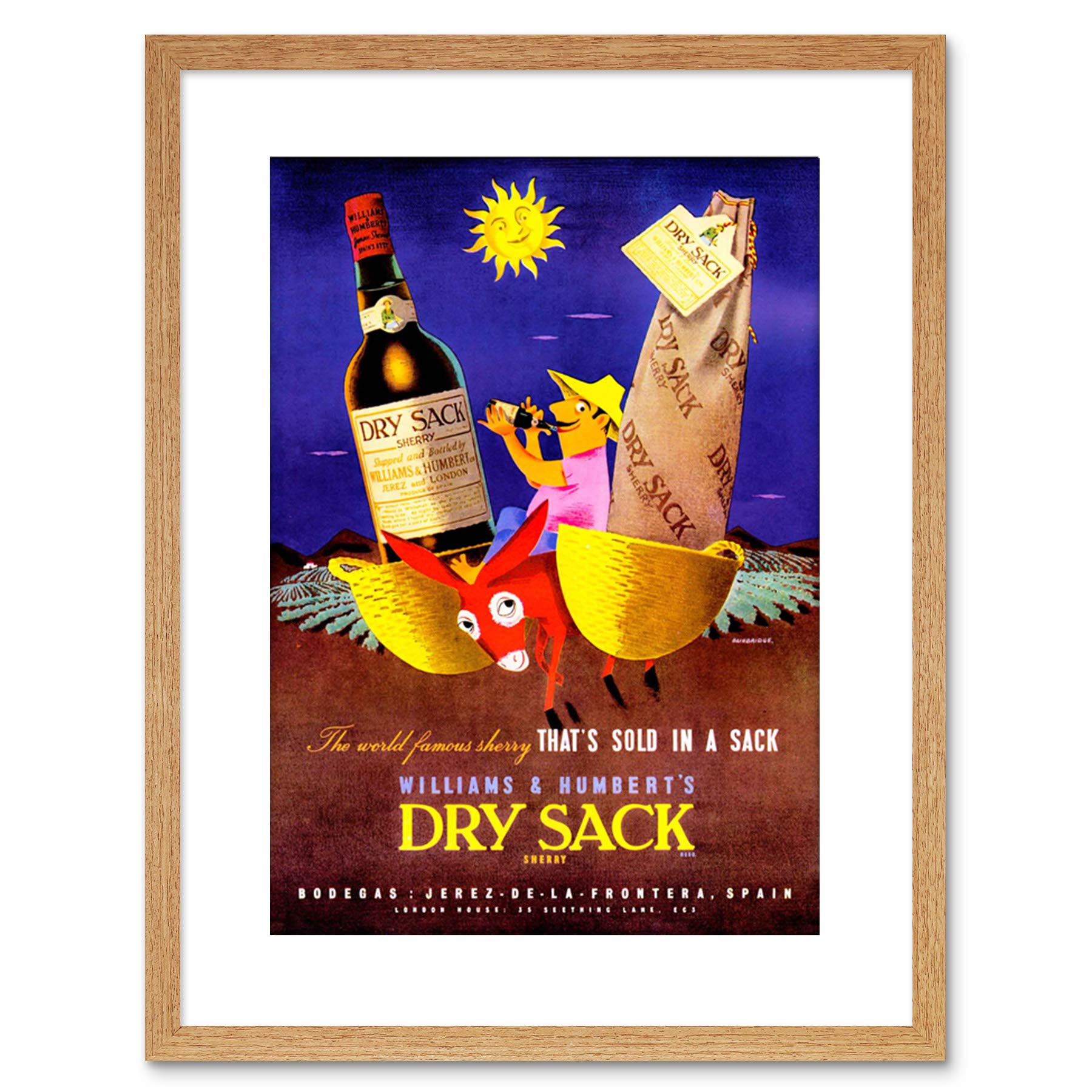 image.title Amazon.com: VINTAGE ADVERT WINE ALCOHOL DRY SACK SHERRY FRAMED PRINT  FX: Posters & Prints