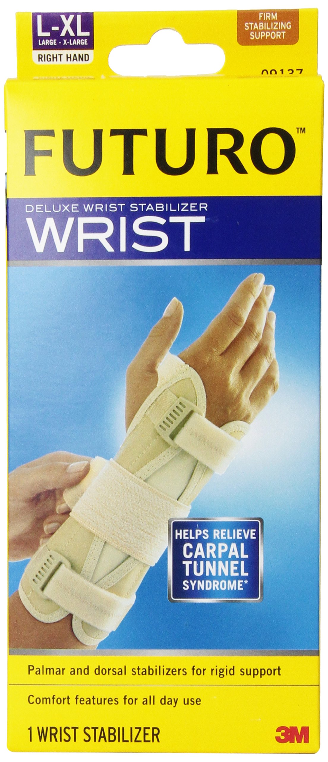 Futuro Deluxe Wrist Stabilizer, Right Hand, Large/X-Large
