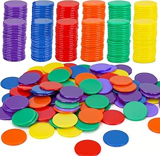 Aramanara 600 Pcs Coloured Plastic Counters, Counters Counting Chips, 25...