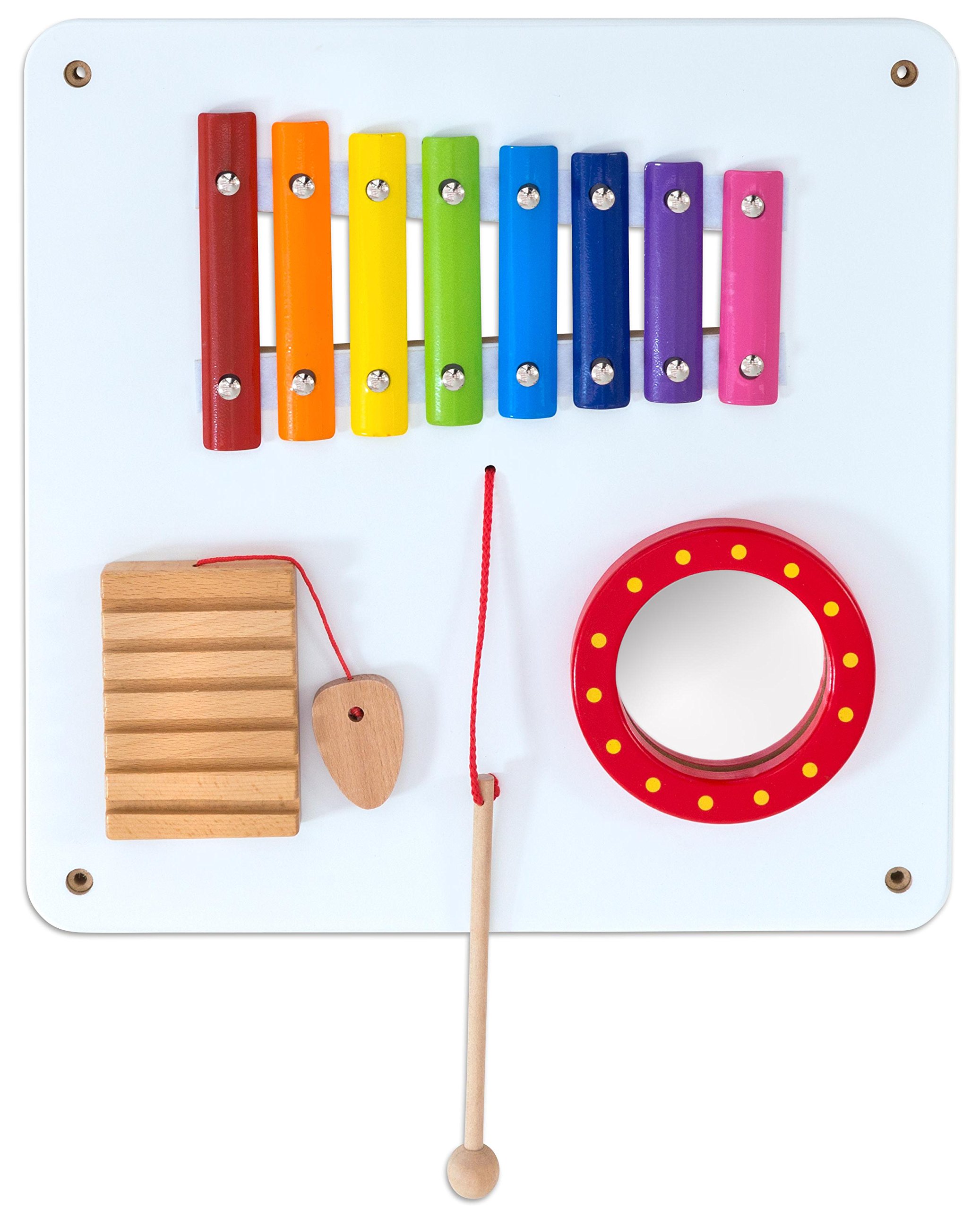 Betzold - Holz-Wandspiel Motorik-Spielzeug 6er-Set Wandelemente Kinder