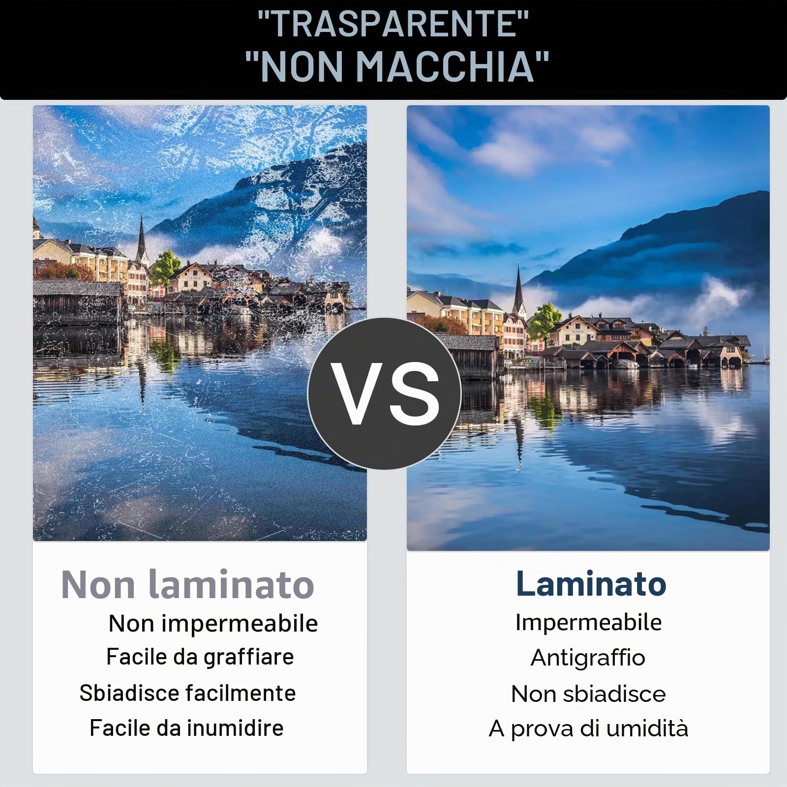 Fogli adesivi trasparenti stampabili A4 30 fogli Vinile trasparente autoadesivo per stampanti Inkjet Laser Asciugatura Rapida Alta Trasparenza