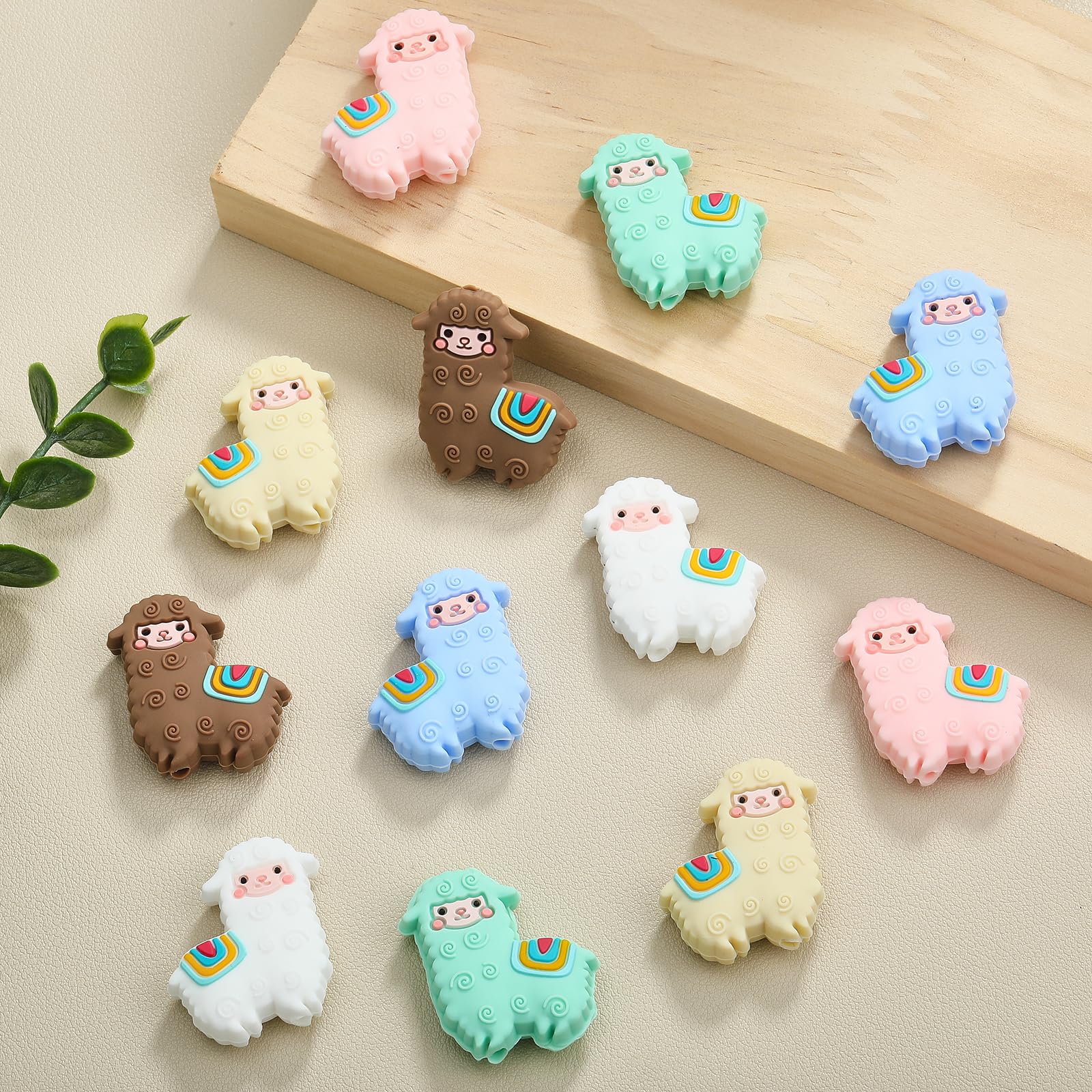 BEEFLYING 12 pcs Knitting Needle Caps Cute Alpaca Knitting Needle Stoppers Silicone Knitting Accessories fit Sizes 2.5-6 mm Needles for Knitting Craft DIY Art and Sewing - Image 3