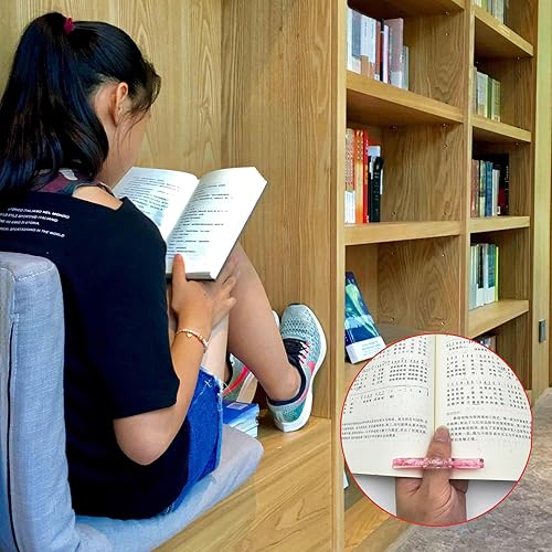 Miniatura 5 de Paquete de 2 soportes para libros de resina transparente, soporte de página de libro premium para lectura, accesorios hechos a mano, accesorios