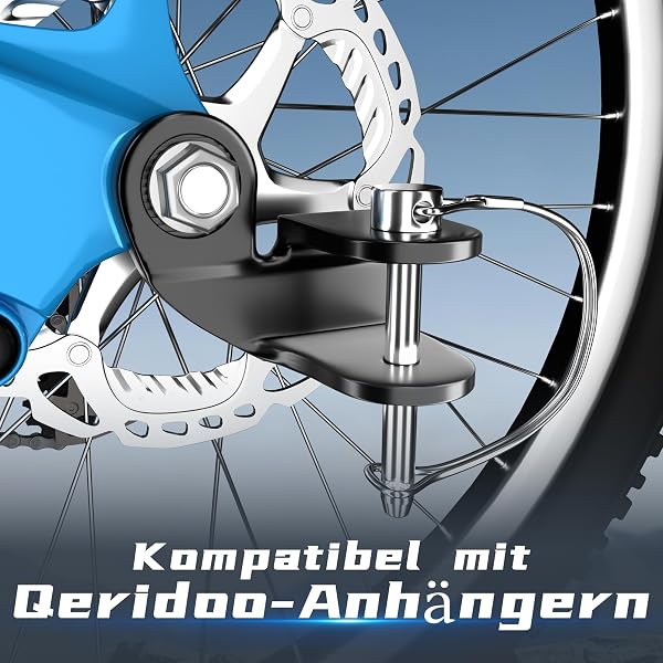 EFEALL Fahrradanhänger Kupplung für Qeridoo Fahrradanhänger, Stabile Fahrrad Anhängerkupplung mit Sicherheitsstift, Fahrradkupplung für Hundeanhänger, Kinderanhänger, Lastenanhänger - 4