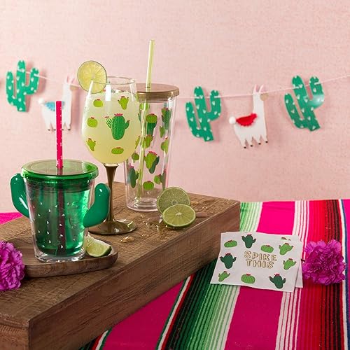 Miniatura 8 de X&O Paper Goods TW4-22027 Let's Do A Little Day - Servilletas de papel para cóctel, 5 x 5 pulgadas, color azul, 20 unidades