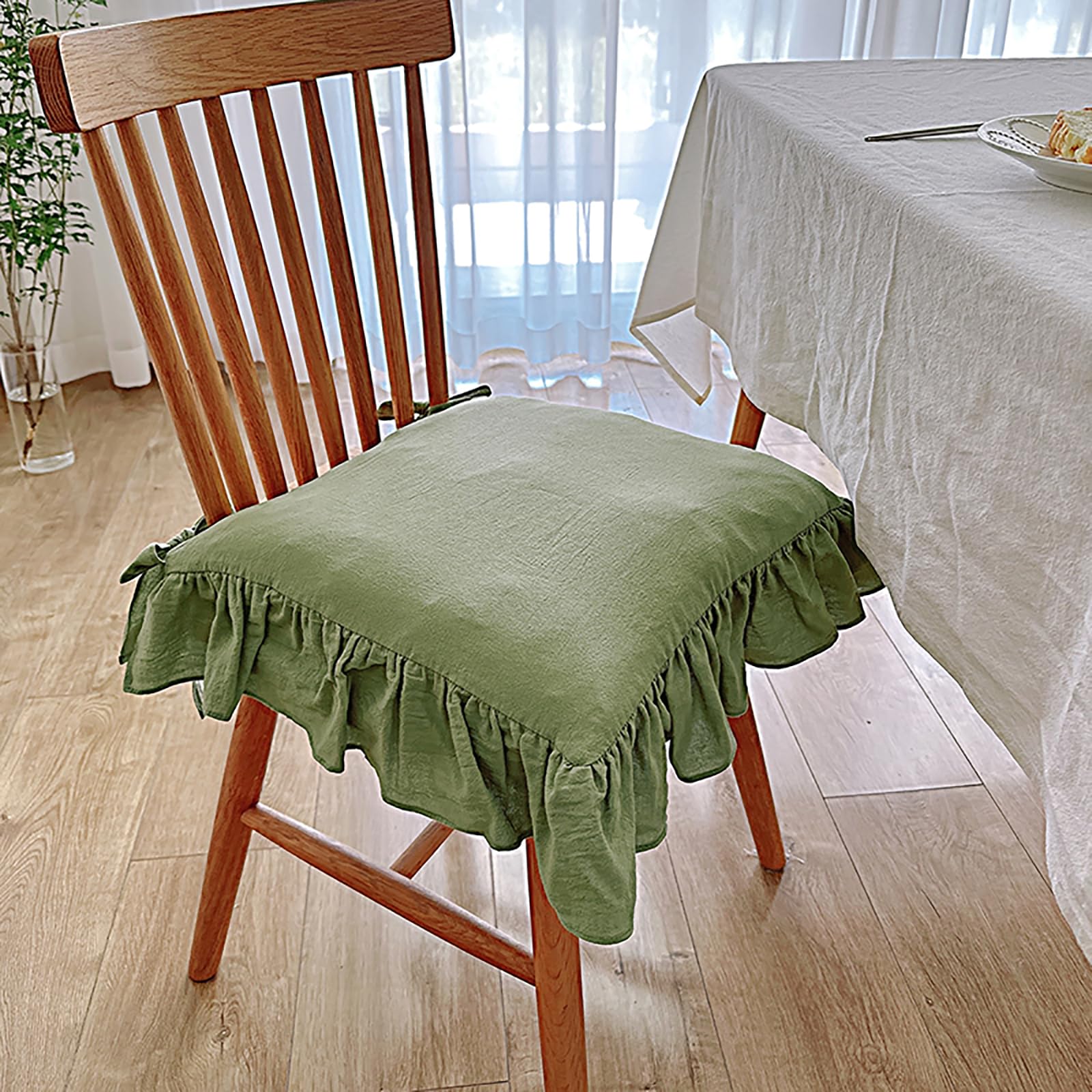 Cojines de silla con relleno premium de puro algodón natural texturizado