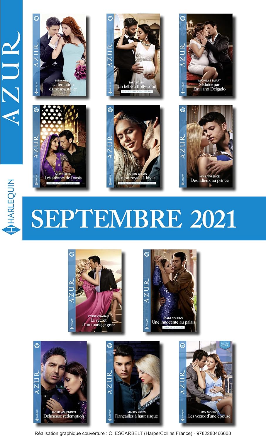 Pack mensuel Azur: 11 romans + 1 gratuit (Septembre 2021) (French Edition)