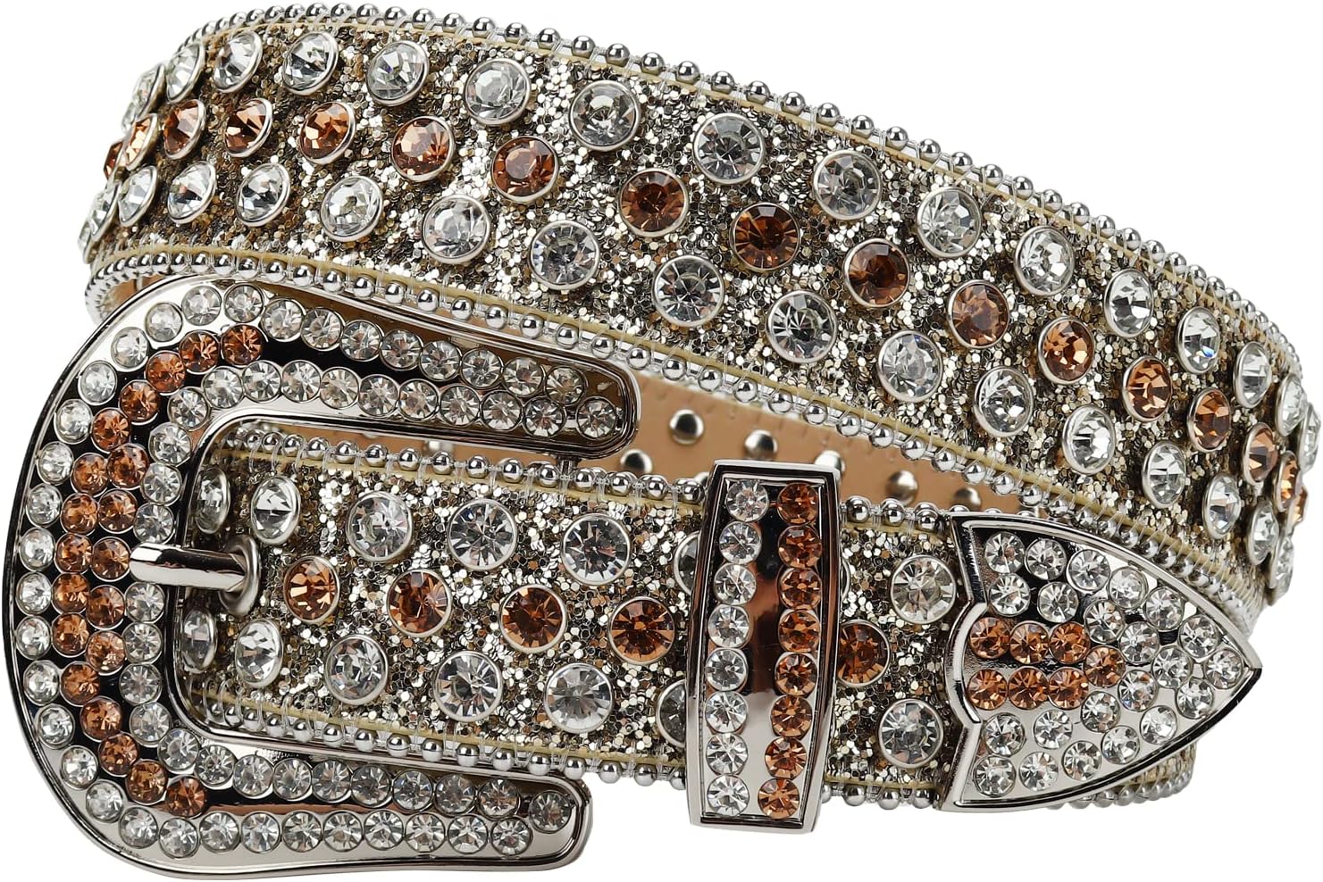 Rhinestone Belt - Shining Diamond Studded Belt for Men & Women - Cowgirl Cowboy Punk Y2K Style