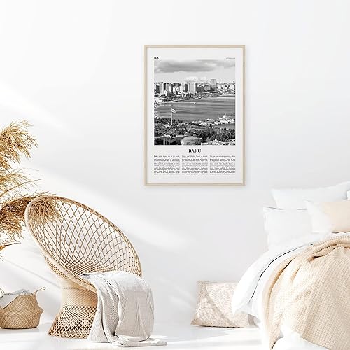 Miniatura 2 de Baku Print Black and White, Baku Wall Art, Baku Poster, Baku, Baku Wall Décor, Azerbaijan, Bak, Azrbaycan #1418