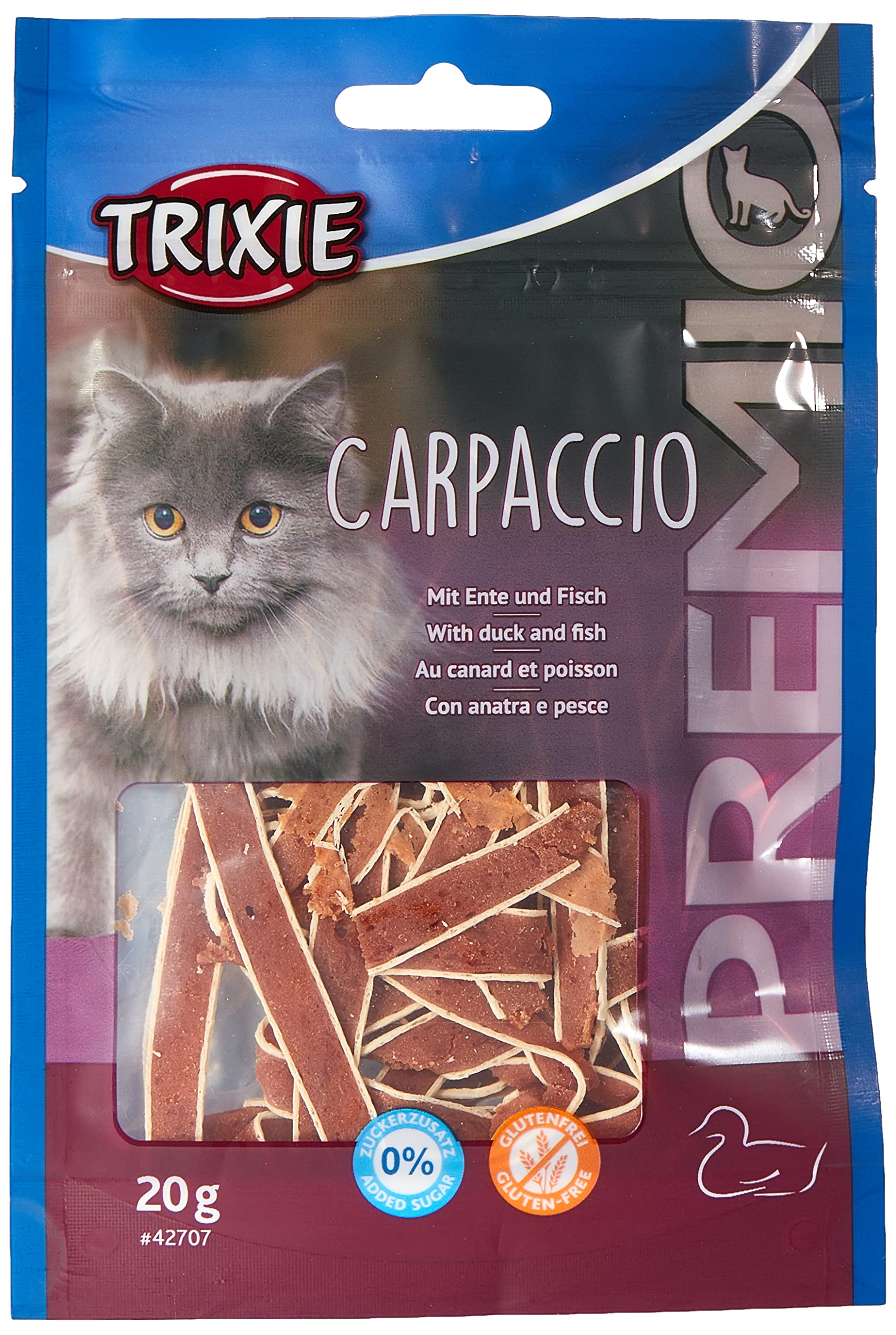 Trixie 42707 PREMIO Carpaccio, Ente und Fisch, 20 g - 