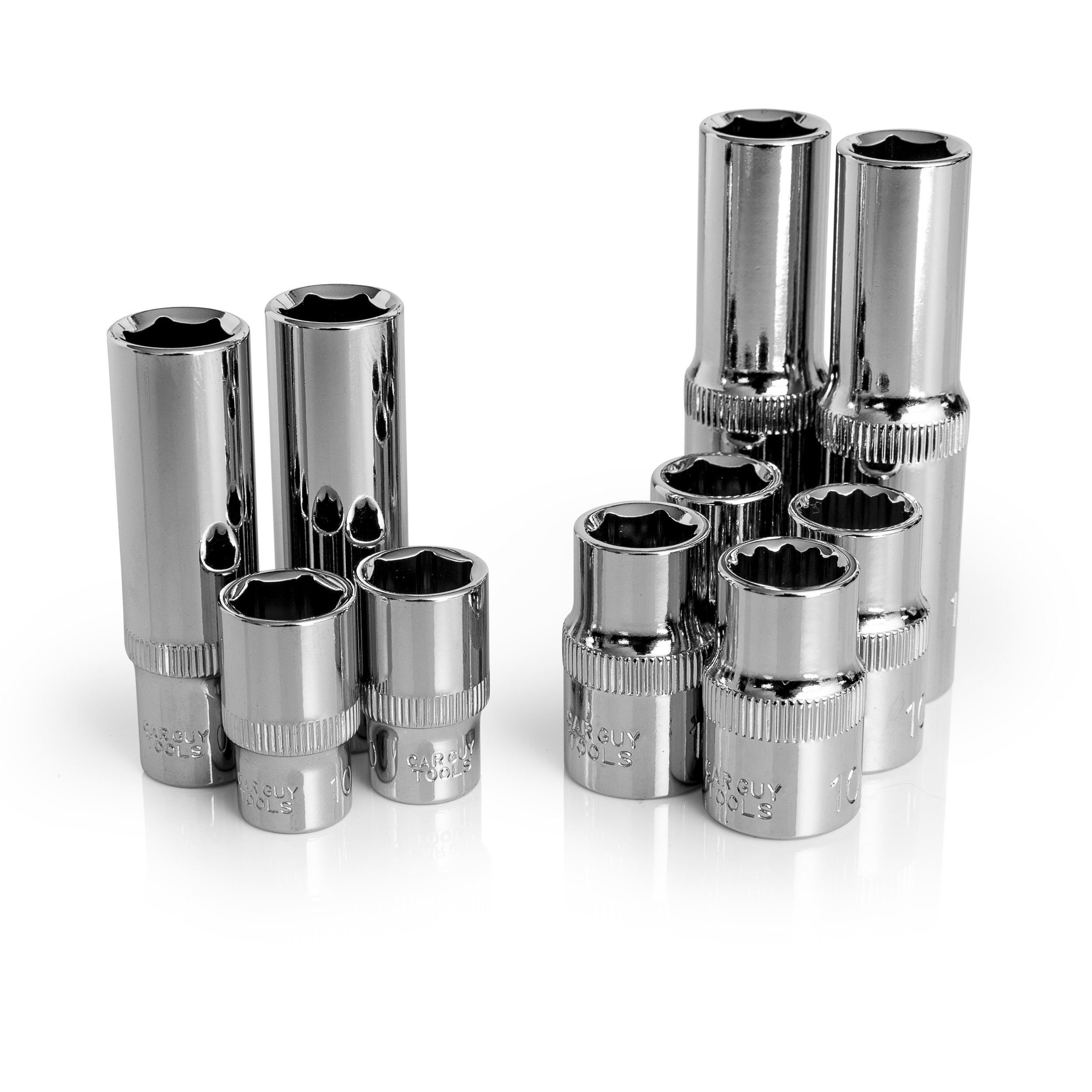 Car Guy Tools 10mm Socket Ten Pack (Multi-Type)